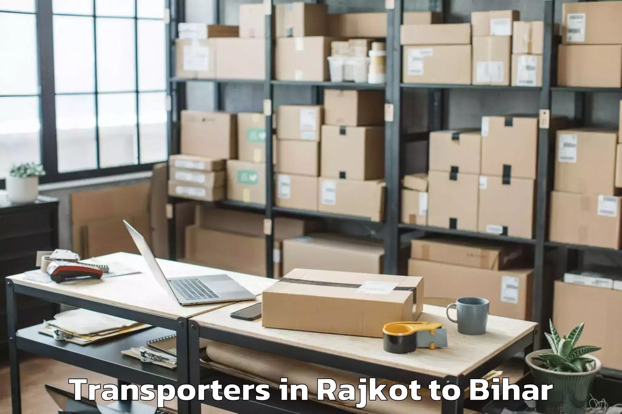 Book Rajkot to Nasriganj Transporters Online